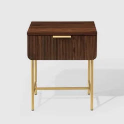 Modern Reeded 1 Drawer Side Table - Saracina Home -Furniture Specialty Store GUEST 0450f360 3922 4f26 be06 6b3174d6d3e0