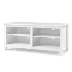Transitional 4 Cubby Wood Open Storage TV Stand For TVs Up To 65"- Saracina Home -Furniture Specialty Store GUEST 09d6532b 6b78 4d5b b243 91ca1fb63961
