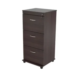 40.16" 3 Drawer Locking File Cabinet Espresso - Inval -Furniture Specialty Store GUEST 0d019e94 5800 4a33 8841 6b741b9bc795