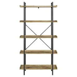 68" 5 Tray Shelf Urban Pipe X Back Bookshelf - Saracina Home -Furniture Specialty Store GUEST 18cd1433 31a3 4be1 8f59 f88c9c732217
