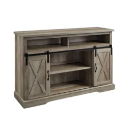 Transitional Sliding Barndoor Highboy TV Stand For TVs Up To 58" - Saracina Home 36 Transitional Sliding Barndoor Highboy TV Stand For TVs Up To 58" - Saracina Home -Furniture Specialty Store GUEST 18d26976 2f57 4c04 a287 c8a5544778c9