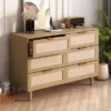 43.31" 6-Drawer Rattan Dresser For Living Room And Bedroom - ModernLuxe -Furniture Specialty Store GUEST 1c52c978 1592 415f a195 d163d640f76d
