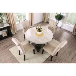 Buckley Round Dining Table White/Black - HOMES: Inside + Out 17 Buckley Round Dining Table White/Black - HOMES: Inside + Out -Furniture Specialty Store GUEST 1eaec16e a22c 4046 aa25 778fad2ef351