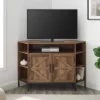 Atticus Modern Farmhouse 2 Door Corner TV Stand For TVs Up To 55" Rustic Oak - Saracina Home -Furniture Specialty Store GUEST 1ed4764f 782b 4a4b 8b55 c55c056b5341