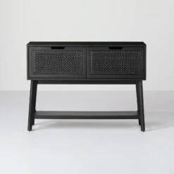 Wood & Cane Console Table With Pull-Down Drawers - Hearth & Hand™ With Magnolia -Furniture Specialty Store GUEST 20528750 0c48 4495 9988 dee7756ece00