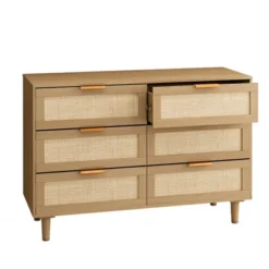 43.31" 6-Drawer Rattan Dresser For Living Room And Bedroom - ModernLuxe -Furniture Specialty Store GUEST 209cebfb e5e8 43b1 a04f a4486b5e1ac7