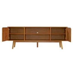 Solid Wood Mid-Century Modern TV Stand For TVs Up To 80" - Saracina Home -Furniture Specialty Store GUEST 21c882f2 4627 4d0e a364 30f5fcdcd258