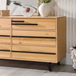 Modern 6 Drawer Double Dresser With Long Handles - Saracina Home -Furniture Specialty Store GUEST 2398d437 3c82 46a2 a321 290def367454