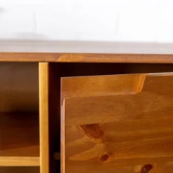 Solid Wood Mid-Century Modern TV Stand For TVs Up To 65" - Saracina Home -Furniture Specialty Store GUEST 24388e01 9630 463f 8a30 f252940cc164