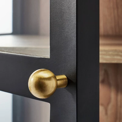 30" Crystal Cove Glass Cabinet Black - Threshold™ Designed With Studio McGee 5 30" Crystal Cove Glass Cabinet Black - Threshold™ Designed With Studio McGee - Image 3