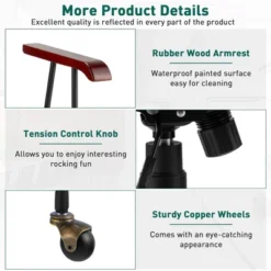 Costway Velvet Home Office Chair Swivel Adjustable Task Chair W/ Wooden Armrest -Furniture Specialty Store GUEST 295110a1 e91b 43ce 9389 c004659f2d4f