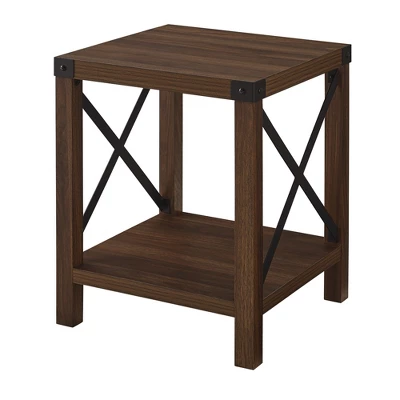Sophie Rustic Industrial X Frame Side Table - Saracina Home 6 Sophie Rustic Industrial X Frame Side Table - Saracina Home - Image 4