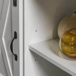 Transitional Sliding Barndoor Highboy TV Stand For TVs Up To 58" - Saracina Home 30 Transitional Sliding Barndoor Highboy TV Stand For TVs Up To 58" - Saracina Home -Furniture Specialty Store GUEST 2ec80a84 9305 4427 a645 b2081089efba