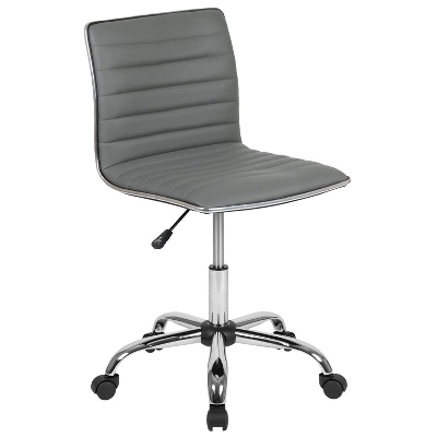 Emma And Oliver Low Back Designer Armless Ribbed Swivel Task Office Chair 15 Emma And Oliver Low Back Designer Armless Ribbed Swivel Task Office Chair - Image 13
