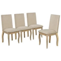 5 PCS Round Wood Extendable Dining Table Set With 4 Upholstered Dining Chairs-ModernLuxe 27 5 PCS Round Wood Extendable Dining Table Set With 4 Upholstered Dining Chairs-ModernLuxe -Furniture Specialty Store GUEST 3f067f5c e1b8 4a97 b8a1 24e970d94ae6