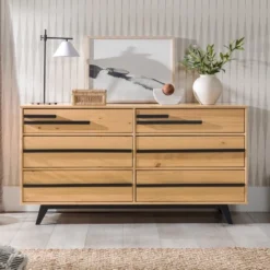 Modern 6 Drawer Double Dresser With Long Handles - Saracina Home -Furniture Specialty Store GUEST 40ea124f 3b51 440a 98f7 60e8d19eb992