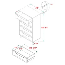 Mid-Century Modern Contoured 5 Drawer Chest Of Drawers - Saracina Home 35 Mid-Century Modern Contoured 5 Drawer Chest Of Drawers - Saracina Home -Furniture Specialty Store GUEST 43cc1e9a 5cd5 4151 938d 575cc286a256