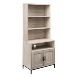 64.12" Orin Modern 2 Door Bookshelf Hutch - Saracina Home -Furniture Specialty Store GUEST 4533baad 7e0e 473b a184 41d33d5548af