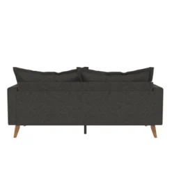 Maryan Pillowback Wood Stretcher Sofa Gray Linen - Room & Joy -Furniture Specialty Store GUEST 4538ad06 746c 4572 997f 4006936256c1