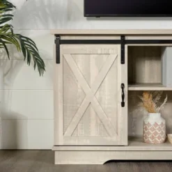 Modern Transitional Sliding Barndoor TV Stand For TVs Up To 65"- Saracina Home -Furniture Specialty Store GUEST 45b08206 71d0 4c78 8e78 8a18f861410c