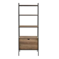 72" Open Shelf And Closed Storage Cabinet Ladder Bookcase - Saracina Home -Furniture Specialty Store GUEST 48b42602 a941 4f60 80c3 bd3ce1969bfa