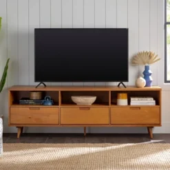 Cara 3 Drawer Mid-Century Modern 3 Drawer TV Stand For TVs Up To 80" - Saracina Home 25 Cara 3 Drawer Mid-Century Modern 3 Drawer TV Stand For TVs Up To 80" - Saracina Home -Furniture Specialty Store GUEST 4d0aac2c 9b89 4300 b722 f3e9cc07eded