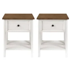 Set Of 2 Farmhouse Single Drawer V Frame Nightstands - Saracina Home 27 Set Of 2 Farmhouse Single Drawer V Frame Nightstands - Saracina Home -Furniture Specialty Store GUEST 50285f74 c096 4646 942b 6ccbf5d3dde3
