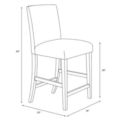 25" Velvet Parsons Counter Height Barstool Wood - Threshold™ -Furniture Specialty Store GUEST 502e98e9 d371 4be1 ac02 195efdc5d03b