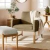 Canvas Upholstered Accent Arm Chair - Khaki - Hearth & Hand™ With Magnolia -Furniture Specialty Store GUEST 51ad22a5 824d 44bd 8f38 17a19388fa5e