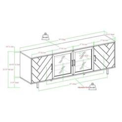 Vik Modern Boho 4 Door Herringbone TV Stand For TVs Up To 80" - Saracina Home 15 Vik Modern Boho 4 Door Herringbone TV Stand For TVs Up To 80" - Saracina Home -Furniture Specialty Store GUEST 52b388c7 9de8 439f b345 685161ddaa8a