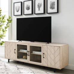 Vik Modern Boho 4 Door Herringbone TV Stand For TVs Up To 80" - Saracina Home 16 Vik Modern Boho 4 Door Herringbone TV Stand For TVs Up To 80" - Saracina Home -Furniture Specialty Store GUEST 530194cb a341 4baf 923d 18f7438961b6