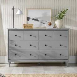 Stiva Classic Mid-Century Modern Horizontal 6 Drawer Dresser - Saracina Home -Furniture Specialty Store GUEST 55a1bf06 cdad 4041 80a8 dbce1286add0
