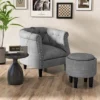 Costway Modern Accent Chair With Ottoman Armchair Barrel Sofa Chair With Footrest Grey 2 Costway Modern Accent Chair With Ottoman Armchair Barrel Sofa Chair With Footrest Grey -Furniture Specialty Store GUEST 5d94ef8f bb9c 4640 84d8 b5ab23862a89