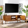 Solid Wood Mid-Century Modern TV Stand For TVs Up To 65" - Saracina Home -Furniture Specialty Store GUEST 5eb0615c 573f 4304 a2d2 436cc42e8064