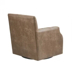 Glaser Faux Leather Swivel Chair Brown - Madison Park -Furniture Specialty Store GUEST 5f9bc0cf 07f0 4354 842a edce6fc8767f