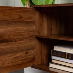 2 Door Mid-Century Modern Wood Storage TV Stand For TVs Up To 80" - Saracina Home -Furniture Specialty Store GUEST 5faba6fd cf5d 430a ac22 16488fc6a4a7