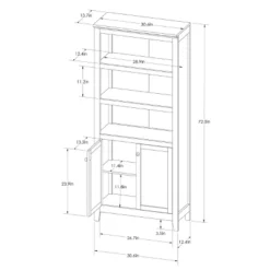 72" Carson 5 Shelf Bookcase With Doors - Threshold™ -Furniture Specialty Store GUEST 5fdf42c1 8555 4b08 bc20 610b4dd9a0ed