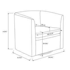 Vernon Upholstered Barrel Swivel Chair Light Brown Velvet - Threshold™ Designed With Studio McGee 13 Vernon Upholstered Barrel Swivel Chair Light Brown Velvet - Threshold™ Designed With Studio McGee -Furniture Specialty Store GUEST 5fe00eaa 81ff 454f b46c 0da142b5764f