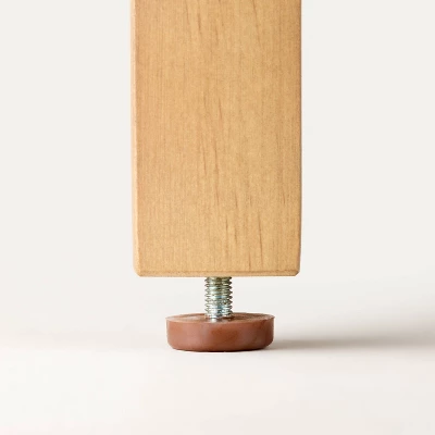 Grooved Wood With Glass 2-Door Cabinet - Natural - Hearth & Hand™ With Magnolia 6 Grooved Wood With Glass 2-Door Cabinet - Natural - Hearth & Hand™ With Magnolia - Image 4