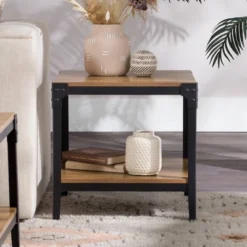 Set Of 2 Benny Urban Industrial Angle Iron Side Tables - Saracina Home 25 Set Of 2 Benny Urban Industrial Angle Iron Side Tables - Saracina Home -Furniture Specialty Store GUEST 6787a235 c482 4325 8c73 2cb21fa3a98b