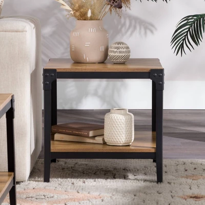 Set Of 2 Benny Urban Industrial Angle Iron Side Tables - Saracina Home 11 Set Of 2 Benny Urban Industrial Angle Iron Side Tables - Saracina Home - Image 9