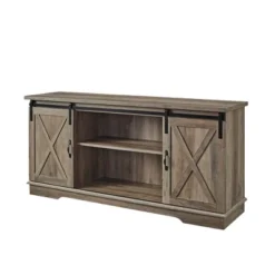 Modern Transitional Sliding Barndoor TV Stand For TVs Up To 65"- Saracina Home -Furniture Specialty Store GUEST 693360a1 c63d 4f0c b1fe df6988b47d91