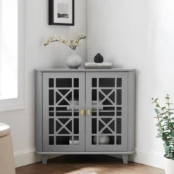 2 Door Corner Accent Cabinet With Fretwork Doors - Saracina Home 25 2 Door Corner Accent Cabinet With Fretwork Doors - Saracina Home -Furniture Specialty Store GUEST 6aa69f84 0413 43ec 85f0 32657f3b8c98