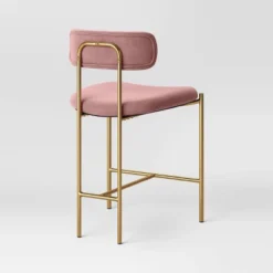 Orion Luxe Backed Counter Height Barstool With Brass Legs Blush Velvet - Threshold™ -Furniture Specialty Store GUEST 6fae67b2 b02e 4960 846e d794af26c1cf