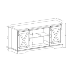 Modern Transitional Sliding Barndoor TV Stand For TVs Up To 65"- Saracina Home -Furniture Specialty Store GUEST 718dd989 f52a 47b4 994a 51f6706185e4