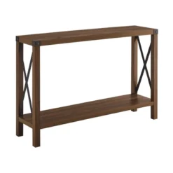Sophie Rustic Industrial X Frame Entry Table - Saracina Home -Furniture Specialty Store GUEST 769a81ac 9145 453b 9993 f274c3bd154a