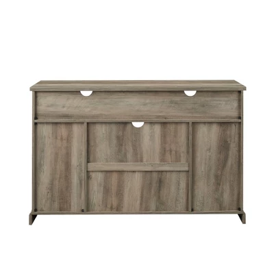 Transitional Sliding Barndoor Highboy TV Stand For TVs Up To 58" - Saracina Home 6 Transitional Sliding Barndoor Highboy TV Stand For TVs Up To 58" - Saracina Home - Image 4