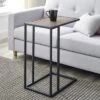 23" Modern Rectangle Two-Tone C Side Table With Metal Base - Saracina Home 2 23" Modern Rectangle Two-Tone C Side Table With Metal Base - Saracina Home -Furniture Specialty Store GUEST 79ed4eb6 b935 4dc1 a8a6 994aab6c93c7