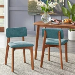 4pc Nettie Mid-Century Modern Dining Set With Bench Walnut/Teal - Buylateral 11 4pc Nettie Mid-Century Modern Dining Set With Bench Walnut/Teal - Buylateral -Furniture Specialty Store GUEST 7bbe3003 7bc4 46fa 96c2 4c125c385dab