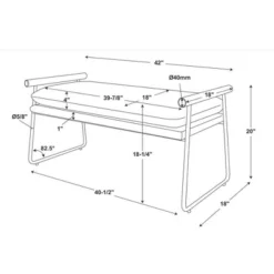 Cushioned Metal & Wood Bench - Cream/Black - Hearth & Hand™ With Magnolia -Furniture Specialty Store GUEST 7e0edb24 cd83 4489 8c4c a968e3c33a6c